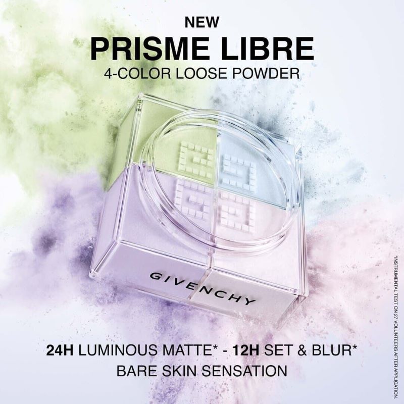GIVENCHY Prisme Libre Mat-Finish & Enhanced Radiance Loose Powder 12g #1 Mousseline Pastel , GIVENCHY , GIVENCHY แป้งฝุ่น , Prisme Libre Loose Powder , แป้งฝุ่น Prisme Libre Loose Powder ,GIVENCHY Prisme Libre ราคา , GIVENCHY Prisme Libre รีวิว, ซื้อ GIVENCHY Prisme Libre 4-Color Loose Powder